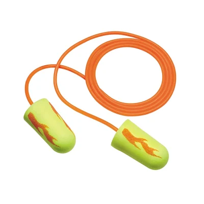 Hearing Protection Impact Sport Earmuffs Yellow Lanyard Silicone Earplug