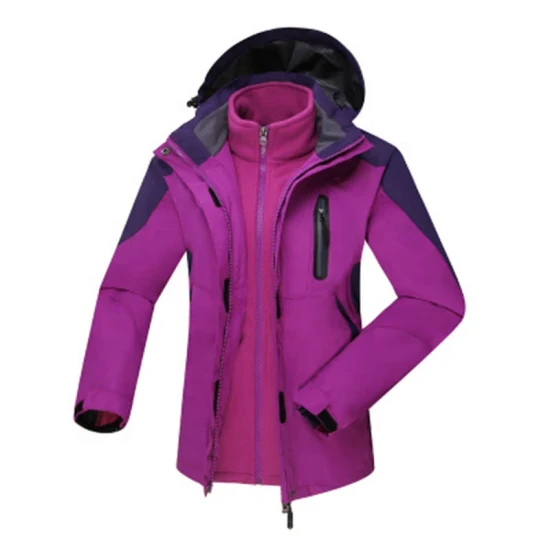 OEM Custom Outdoor 2 in 1 Jacket Ladies Winter Softshell Hiking Fishing Windbreaker Women′ S Waterproof Jacket