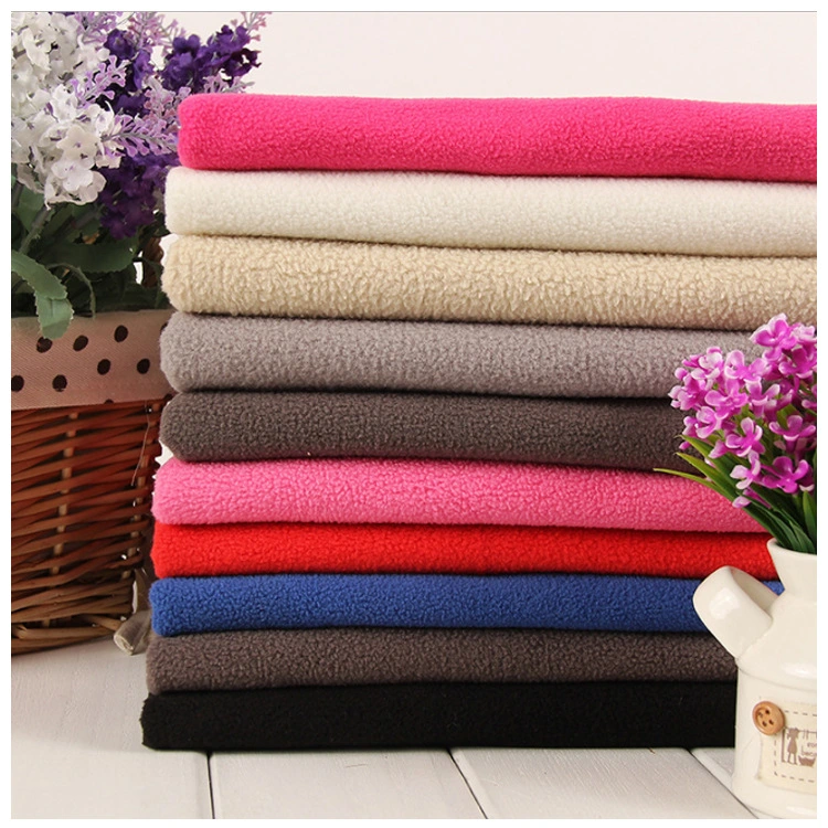 Customized Color Manufacture Solid Dyed Micro Polar Fleece Fabric