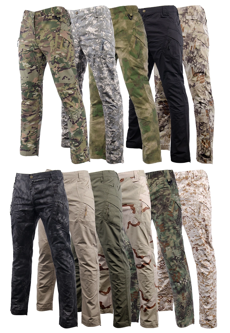 Men&prime;s IX7 IX9 Solid Tactical Combat Outdoors Trousers Cargo Cotton Pants Swat Pants