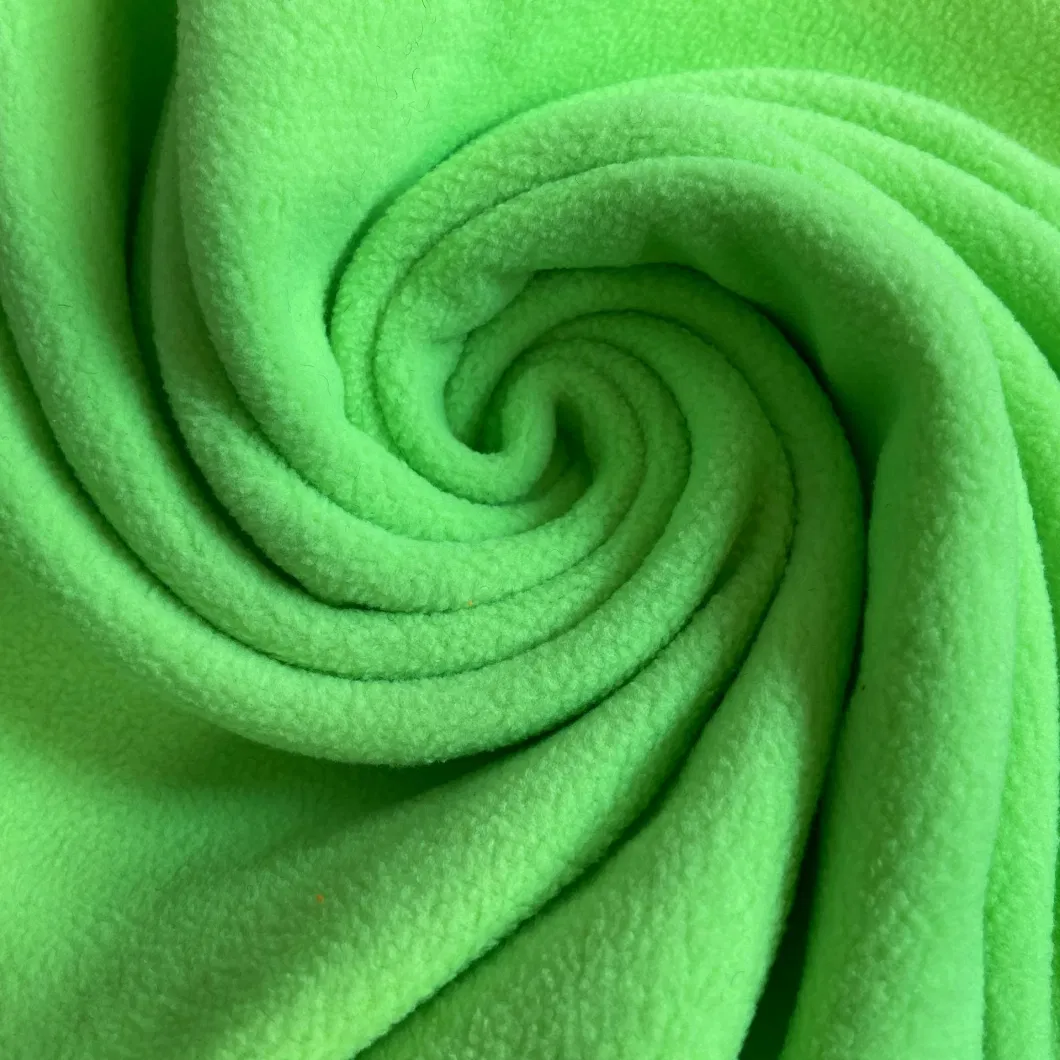 Customized Color Manufacture Solid Dyed Micro Polar Fleece Fabric