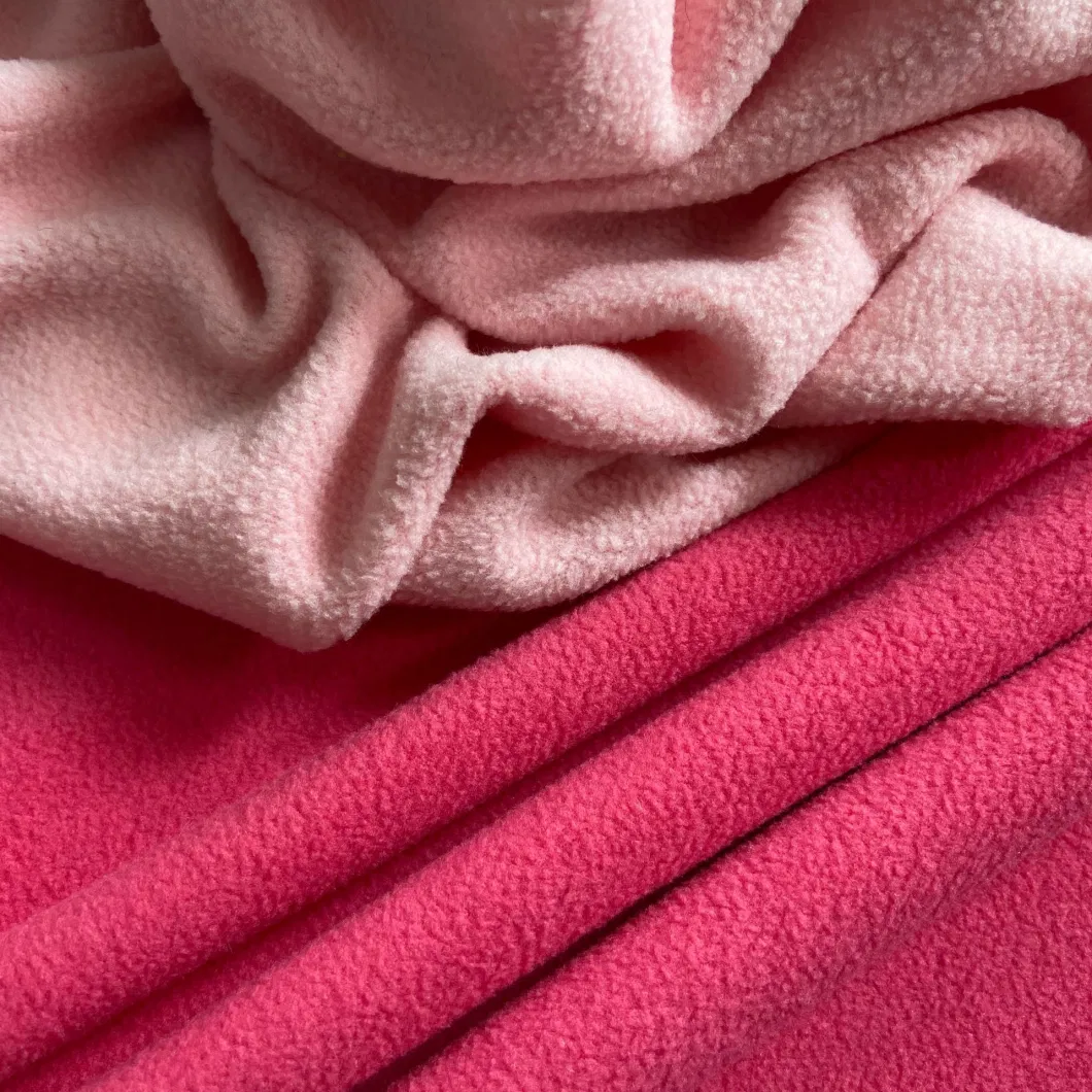 Customized Color Manufacture Solid Dyed Micro Polar Fleece Fabric